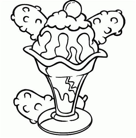 Banana Split Coloring Page - Coloring Home