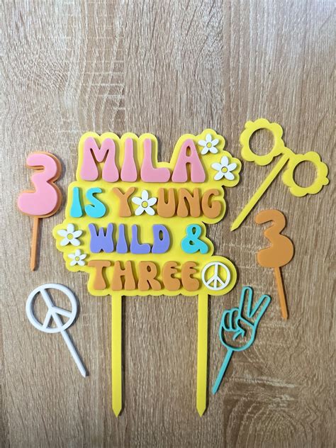 Groovy Cake Topper S Cake Topper Groovy Cake Topper Peace Sign