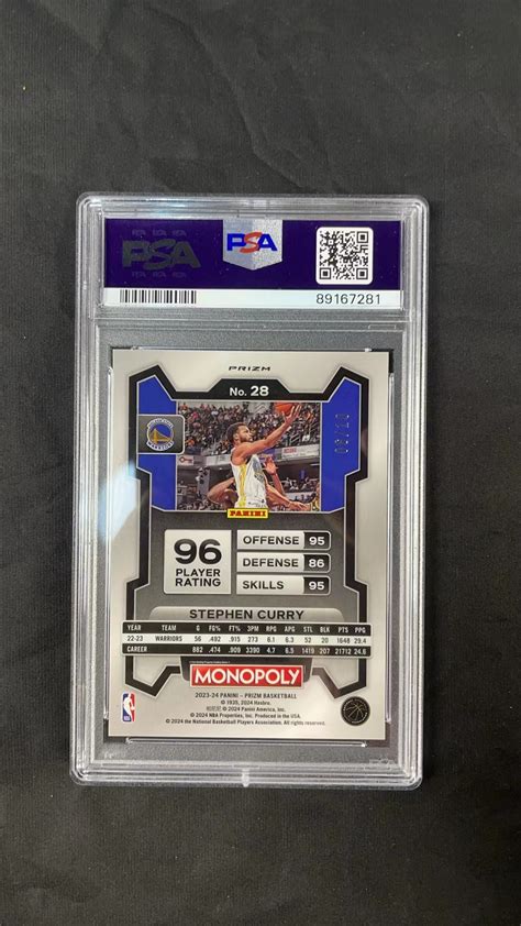 Panini Prizm Stephen Curry Pz Monopoly Base