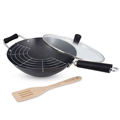 Ken Hom Excellence Non Stick Carbon Steel Pc Wok Set Cm