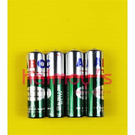 Jual BATERAI ABC HIJAU AA 1 5 VOLT R6 C 4 PCS Shopee Indonesia