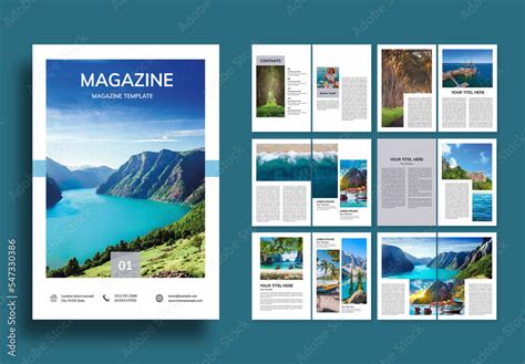 Magazine Template Layout Stock Template | Adobe Stock