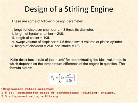 Stirling cycle & its applications