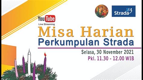 Misa Harian Selasa November Pukul Wib Youtube