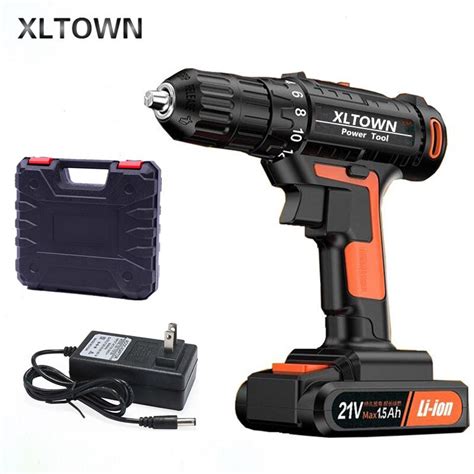 Xltown 21v Electric Screwdriver With A Box Cordless Rechargeable Lithium Battery Household