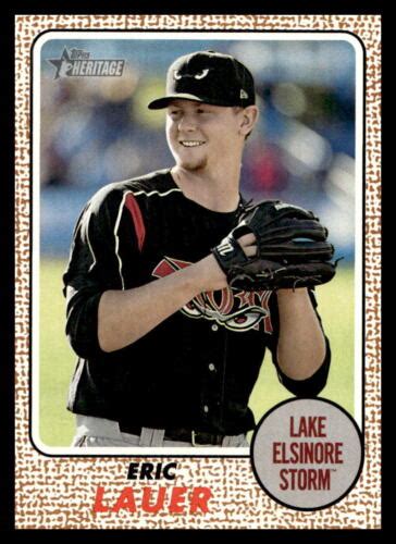 Topps Heritage Minor League Eric Lauer Lake Elsinore Storm Ebay