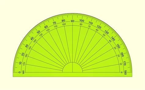 Premium Vector Lime Green Protractor