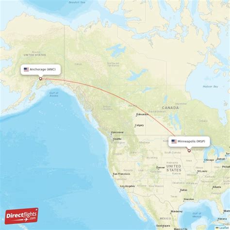 Direct Flights From Anchorage To Minneapolis Anc To Msp Non Stop