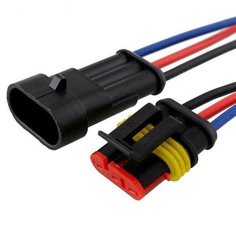 Conector Cabo Automotivo Elétrico Selado A Prova D água Macho