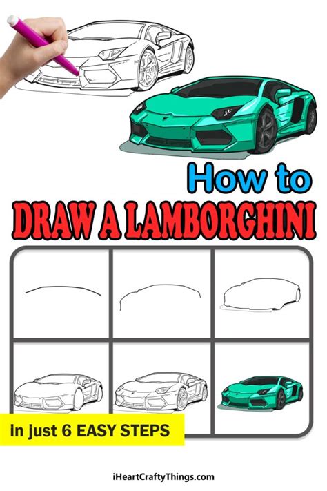 How To Draw A Lamborghini Step By Step!