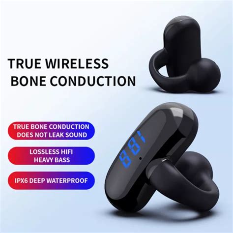 Sport Bluetooth Headset With Mic Earphones Bone Conduction Wireless