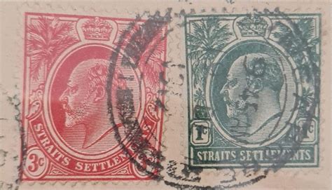 Straits Settlements King Edward Vii Aug Wmk Multiple Crown