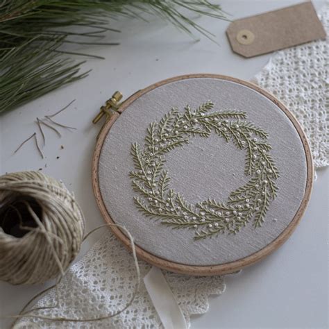 Christmas Embroidery Pattern Video Tutorial Beginner Etsy