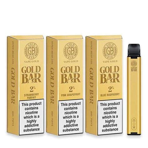 Gold Bar Disposable Vape Kit By Vape Gold 5 For 20 Vape UK