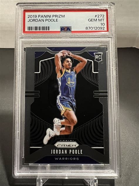 Panini Prizm Jordan Poole Warriors Rc Rookie Psa Gem