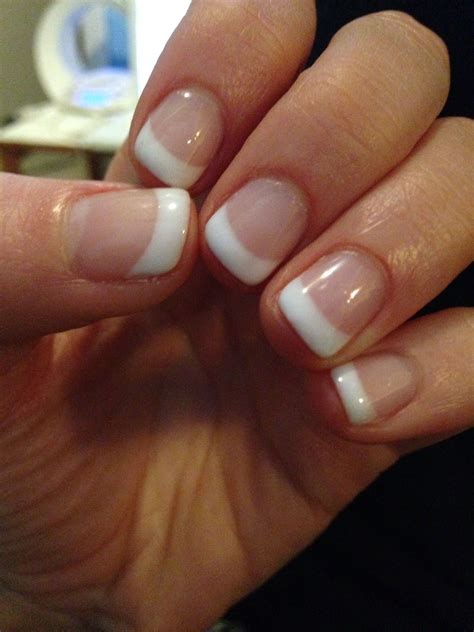 Short French Tip Manicure Gel Nails French French Tip Nail Designs