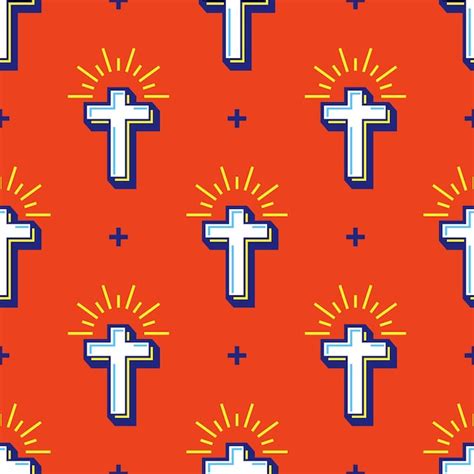 Christian Cross Pattern Background