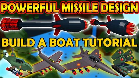 Roblox Build A Boat For Treasure Powerful Pvp Missile Design Tutorial