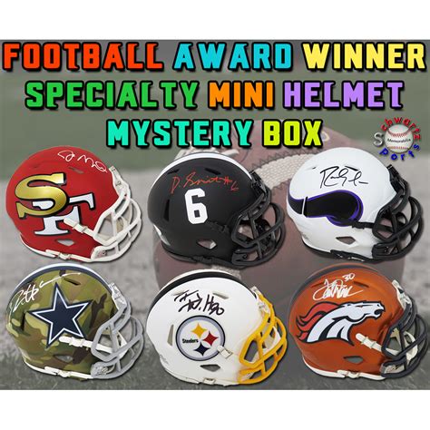 Schwartz Sports Football AWARD WINNER Signed Specialty Mini Helmet