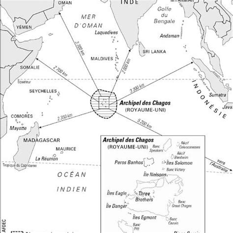 Map of the Chagos Archipelago localization in the Indian Ocean ...