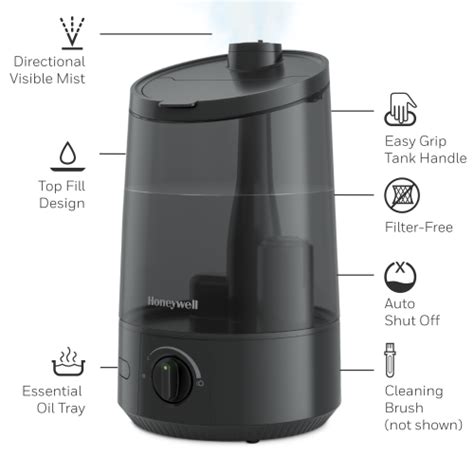 Top Fill Cool Mist Humidifier Black Hul585 Honeywell Plugged In