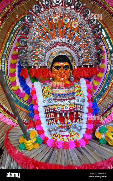 View Of Decorated Durga Puja Pandal In Kolkata West Bengal India