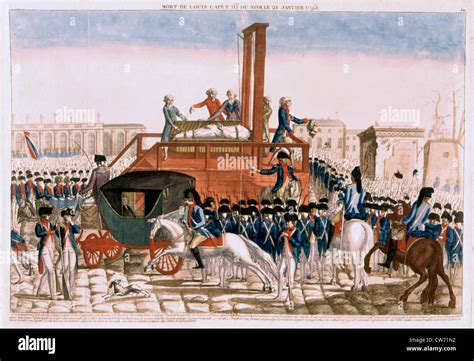 Lexécution De Louis Xvi Le 21 Janvier 1793 Photo Stock Alamy