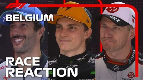 Drivers Reaction After The Race Belgian Grand Prix Youtube