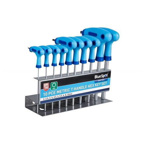 Blue Spot Tools Metric T Handle Hex Key Screwdriver Set Storage Rack