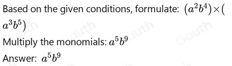 Solved Determine The Product Of A 2b 4 And A 3b 5 [algebra]