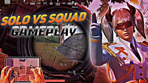 SOLO VS SQUAD AGGRESSIVE GAMEPLAY BEST ASSAULTING BGMI CLUTCHES IN