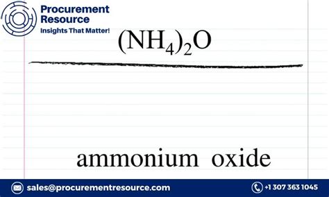 Ammonium oxide Prices, Trends & Forecasts | Provided