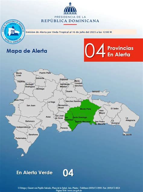 Coe Emite Alerta Verde Para 4 Provincias Por Lluvias Noticias Telemicro