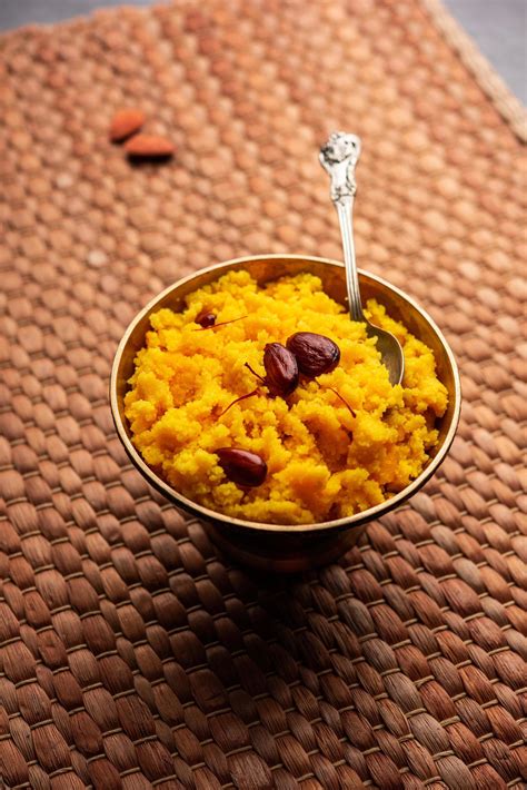 Badam Halwa Or Sheera Also Known As Almond Halwa Is A Traditional