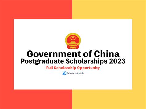 Chinese Government Full Scholarships 2023 Announced