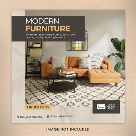 Premium Psd Psd Modern Furniture Banner For Social Media Template