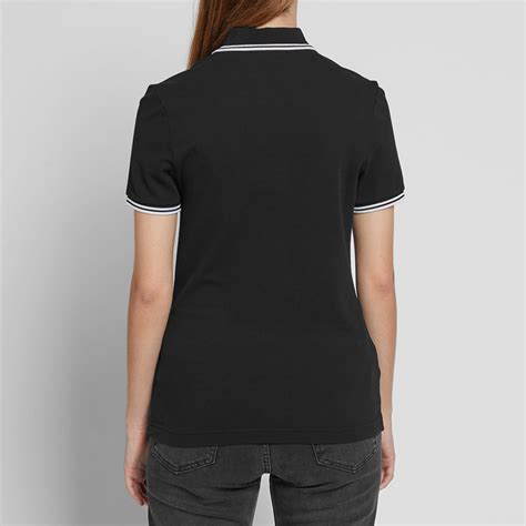 Fred Perry Womens Slim Fit Twin Tipped Polo Black And White End Global