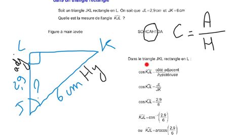 Trigonométrie calculer un angle YouTube