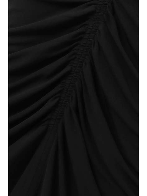 Black Ruched Crepe De Chine Maxi Dress Givenchy Net A Porter