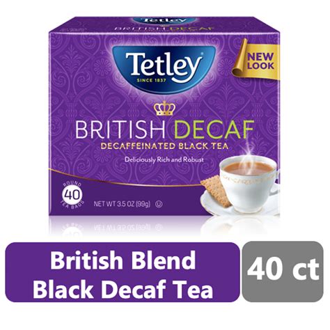 Tetley British Blends Decaffeinated Black Tea 40 Count Tea Bags