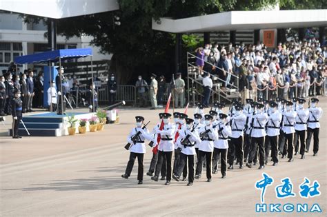 香港警察學院舉行結業會操 圖集 香港中通社