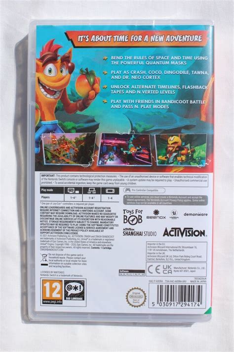 Crash Bandicoot 4 Its About Time Nintendo Switch New And Sealed Same Day