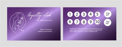 Loyalty Card For Your Business Vector Art At Vecteezy