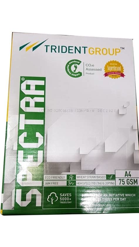 White 75 Gsm Trident Spectra Copier Paper Size A4 At Rs 220 Pack In