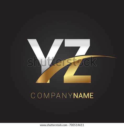 Initial Letter Yz Logotype Company Name Stock Vector Royalty Free