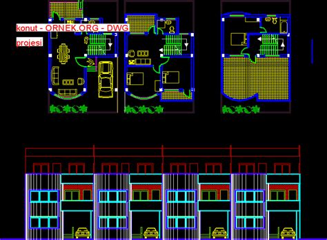 Proje Sitesi Konut Autocad Projesi