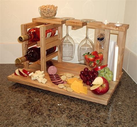 Wine And Cheese Party For 2 Includes Wine Rack Glass Holders