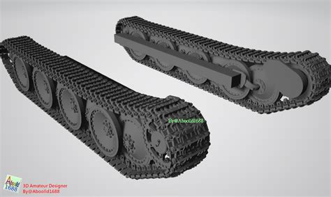 D File Panther G Tank Tracks Unit For Rubber Wheel Stl D