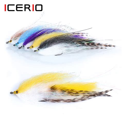 Icerio Fly Fishing Streamer Flies Ep Silky Fiber Long Shank