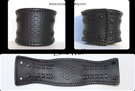 Black Leather Bracelet Cuff Mens Wristband Leather Bikers - Etsy